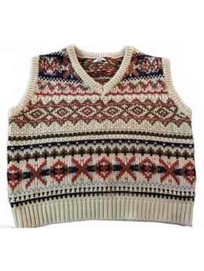 Multicolor Knit Sweater Vest size Large